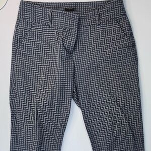 Ann Taylor Navy and White Geometric Pants